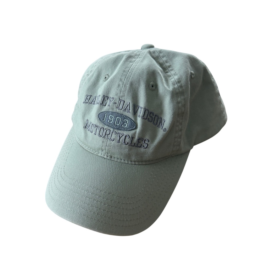 Unisex Harley Davidson Hat OS Sage Green Kegel Rockford 1903 Embroidered Dad Cap